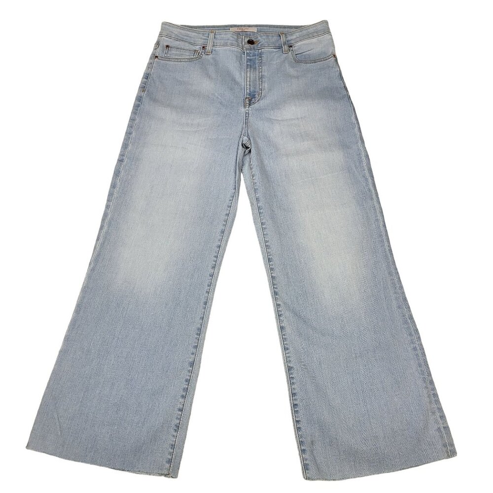 Fidelity Denim Katie Crop High Flare Crop Jeans Size 30 Dahlia Blue NWT $258